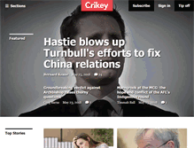 Tablet Screenshot of crikey.com.au